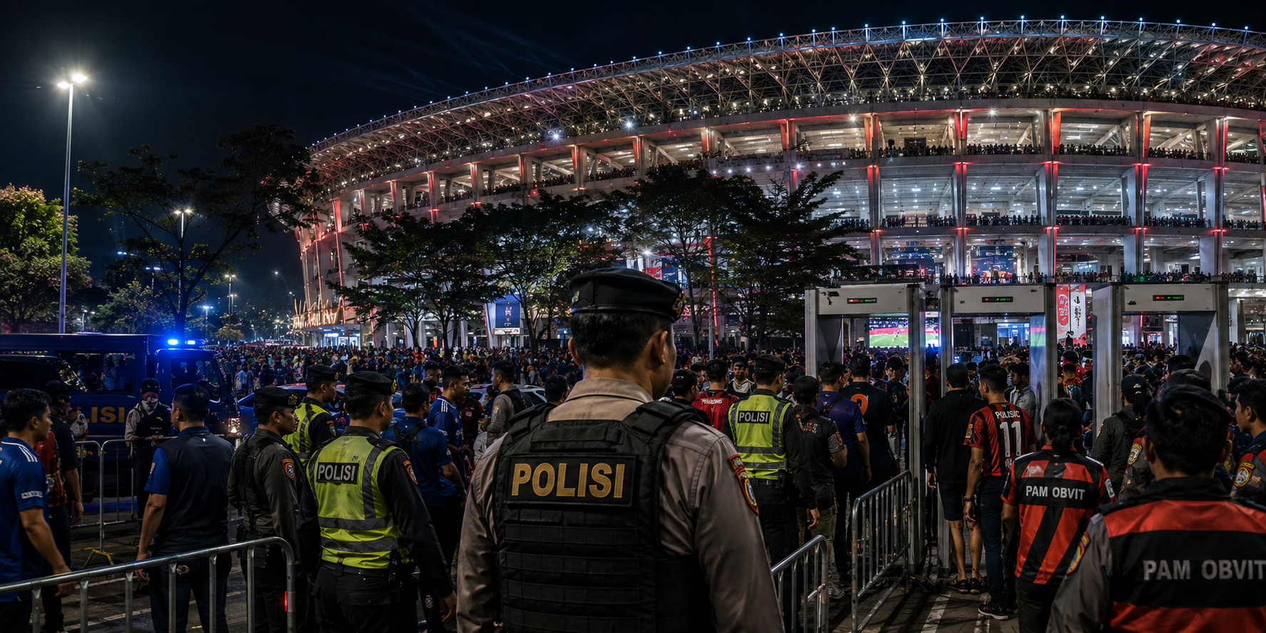 Personel Polda Metro Amankan Chelsea Vs Milan di GBK